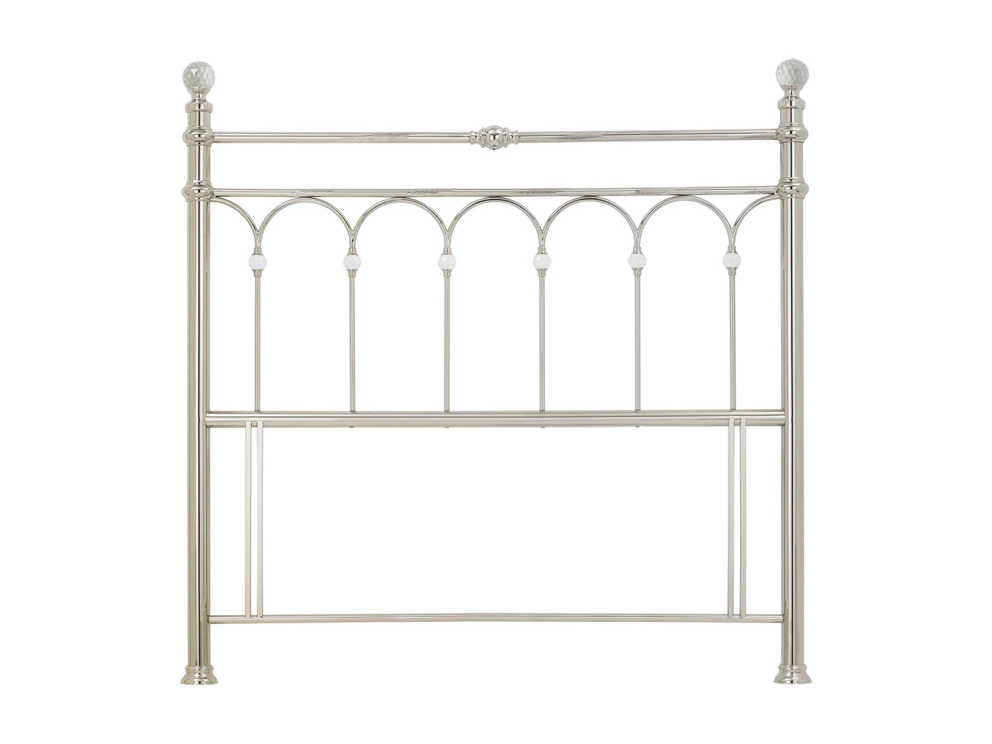 Krystal Shiny Nickel Headboard Kingsize