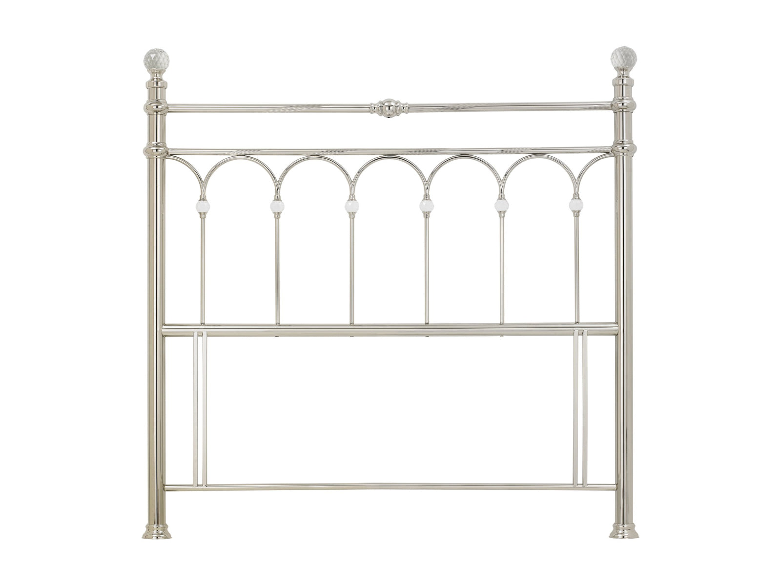 Krystal Shiny Nickel Headboard Kingsize