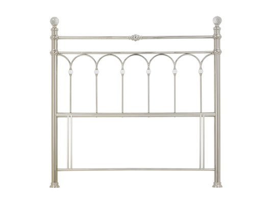 Krystal Shiny Nickel Headboard Kingsize