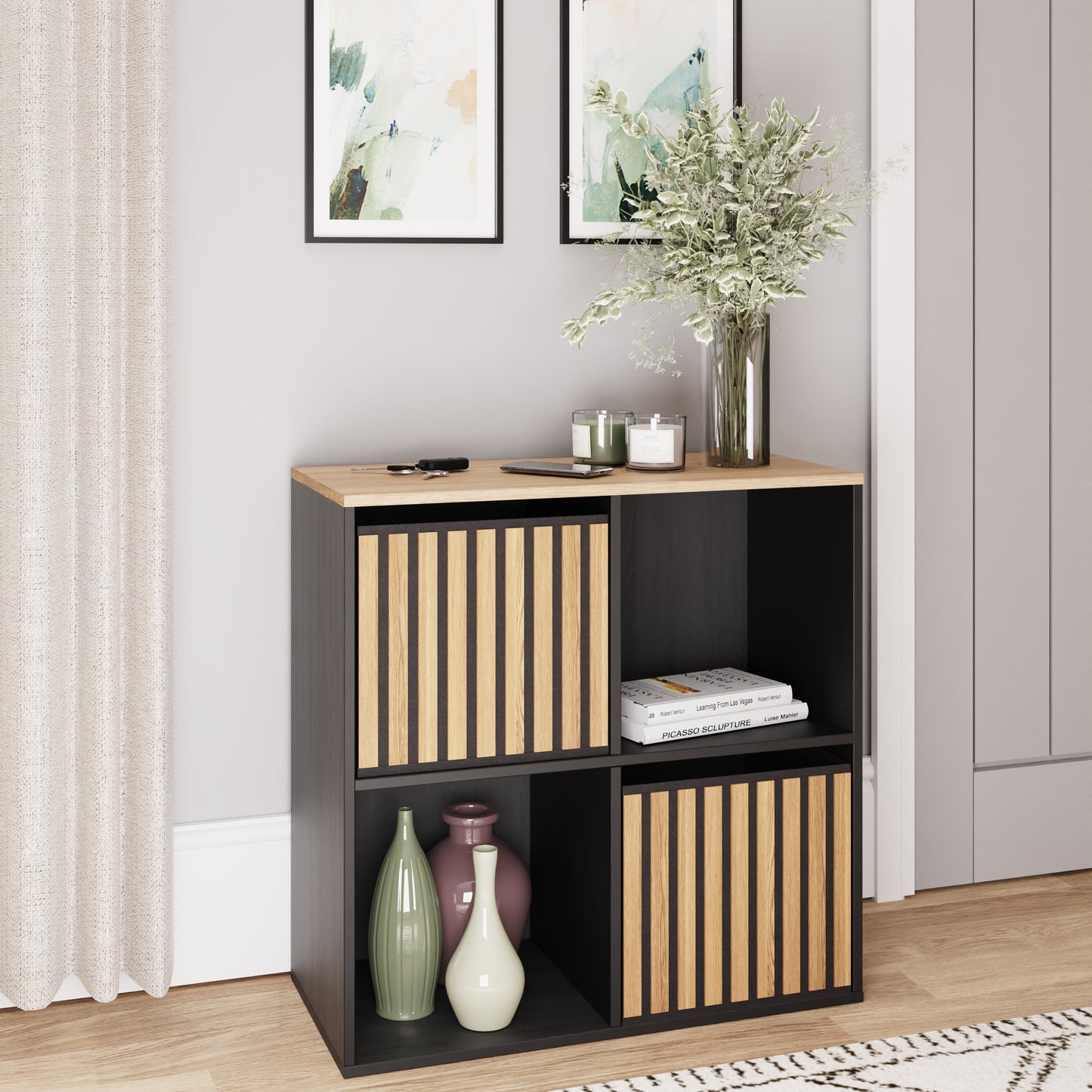 GFW Kube 2x2 Shelf Storage Cube - Black
