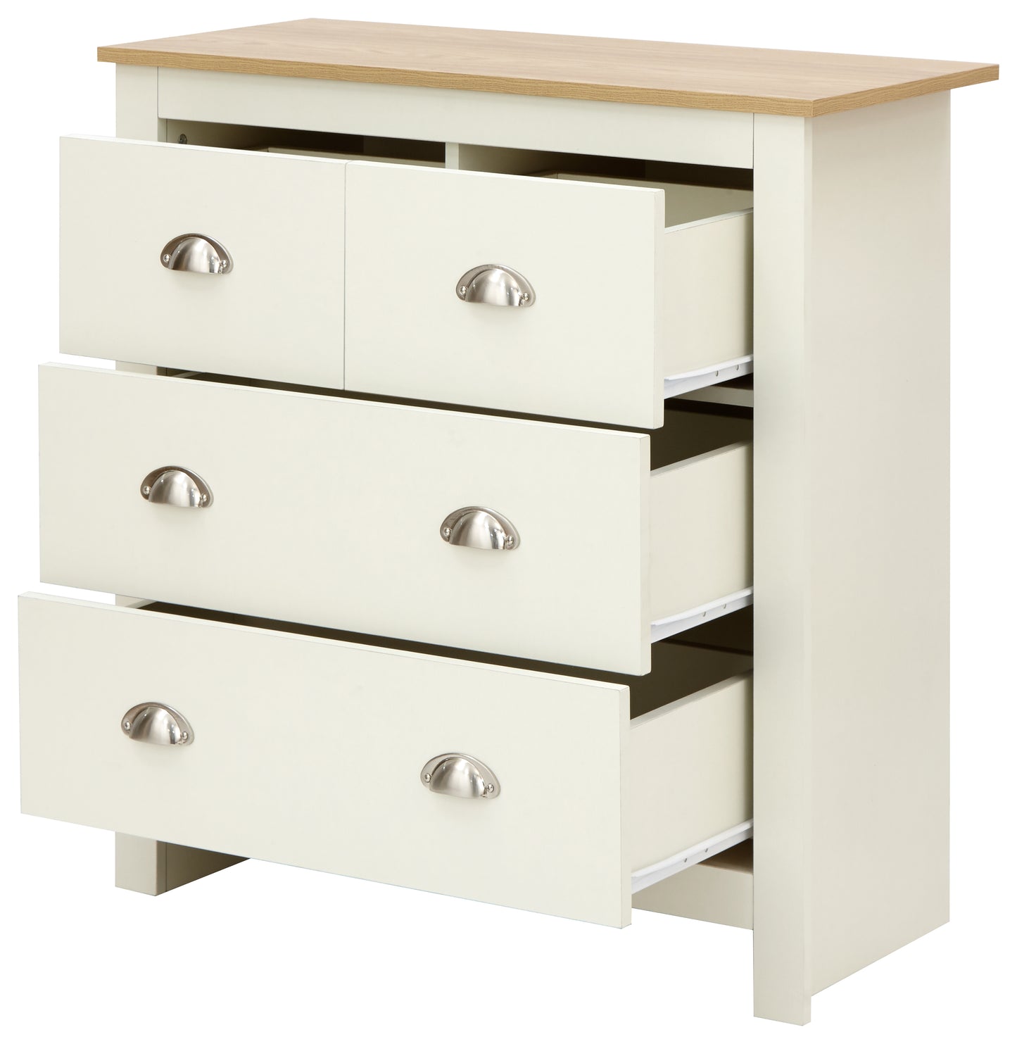 GFW Lancaster 2+2 Drawer Chest - Cream 4