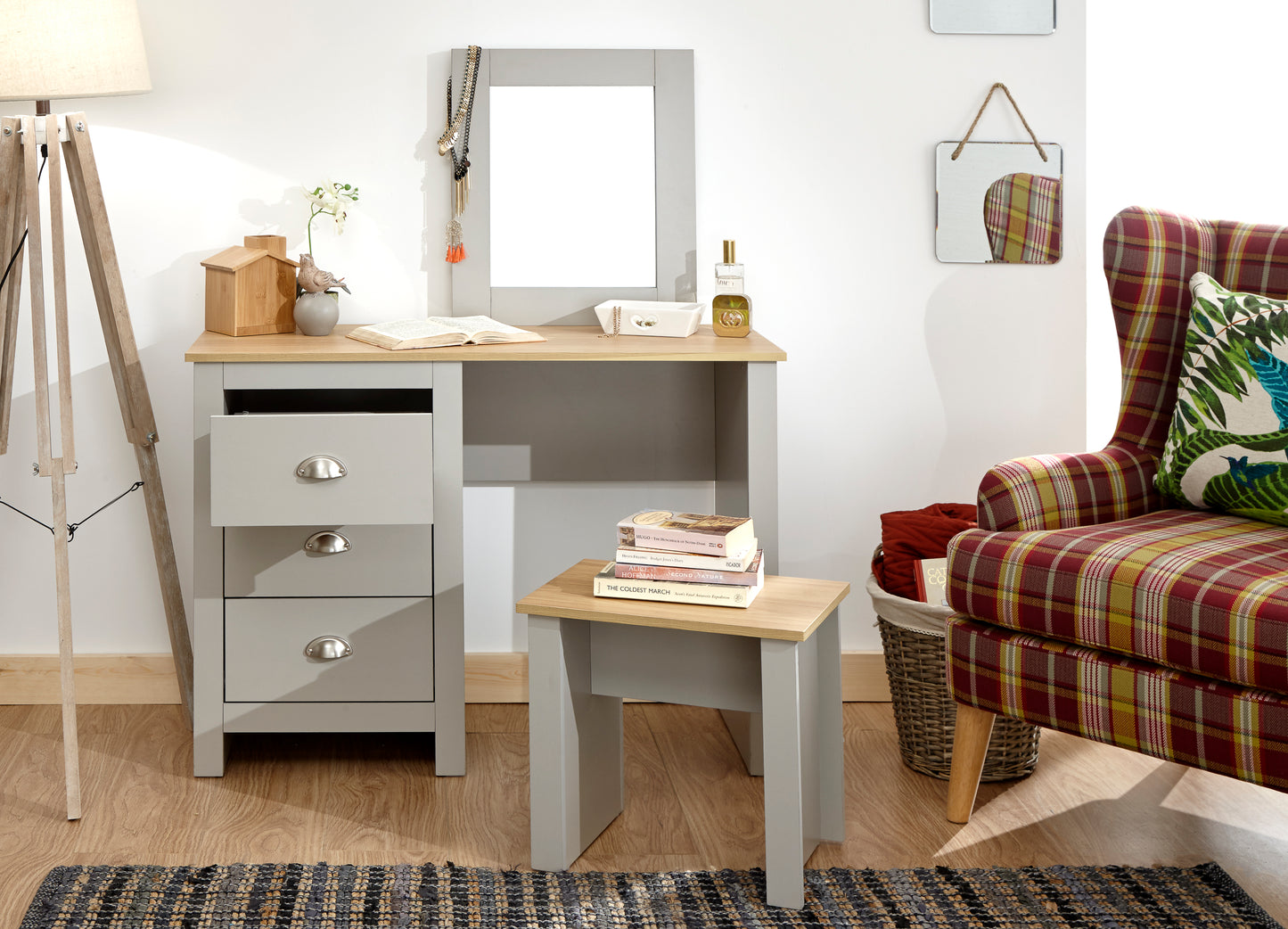 GFW Lancaster Dressing Table - Grey 2