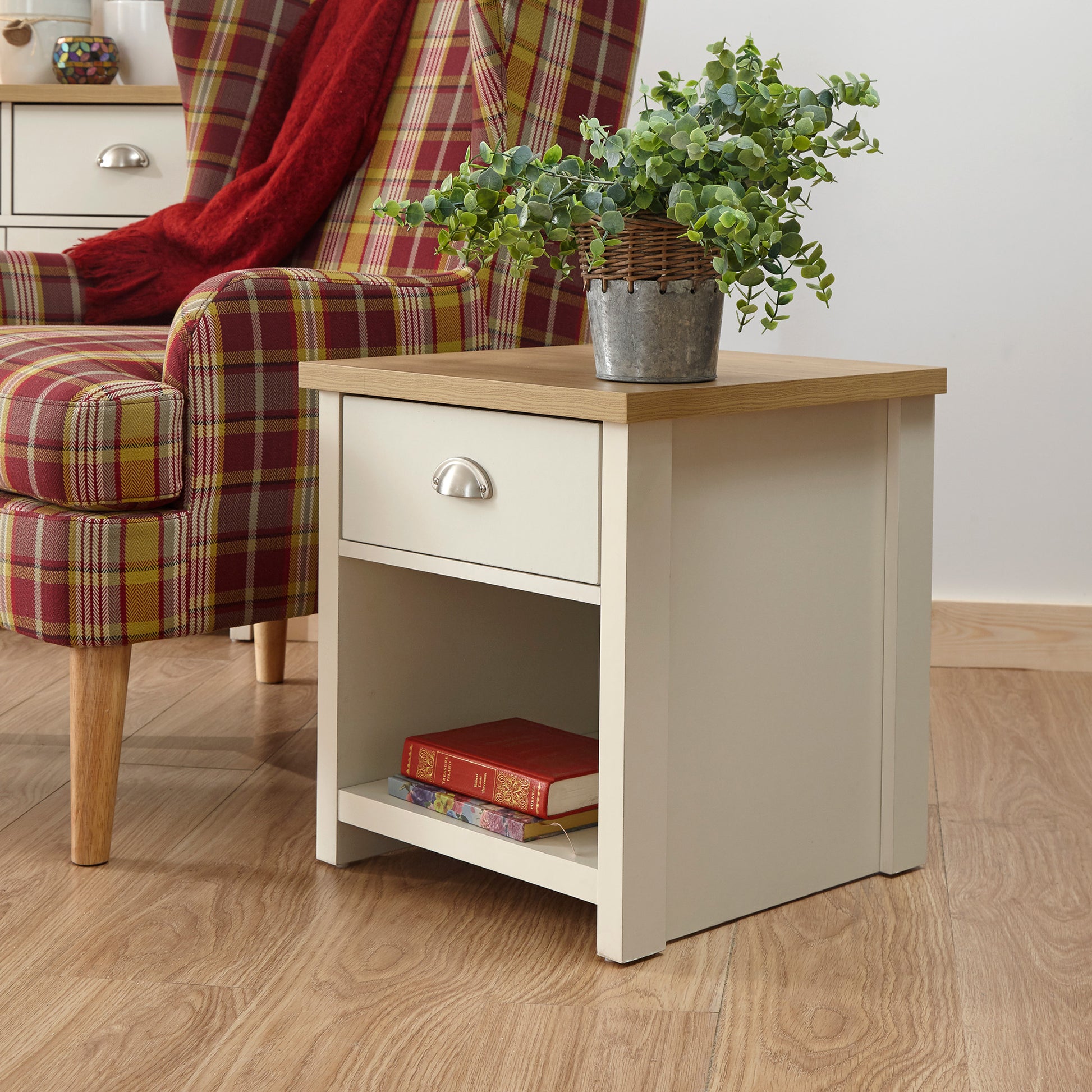 GFW Lancaster Lamp Table - Cream