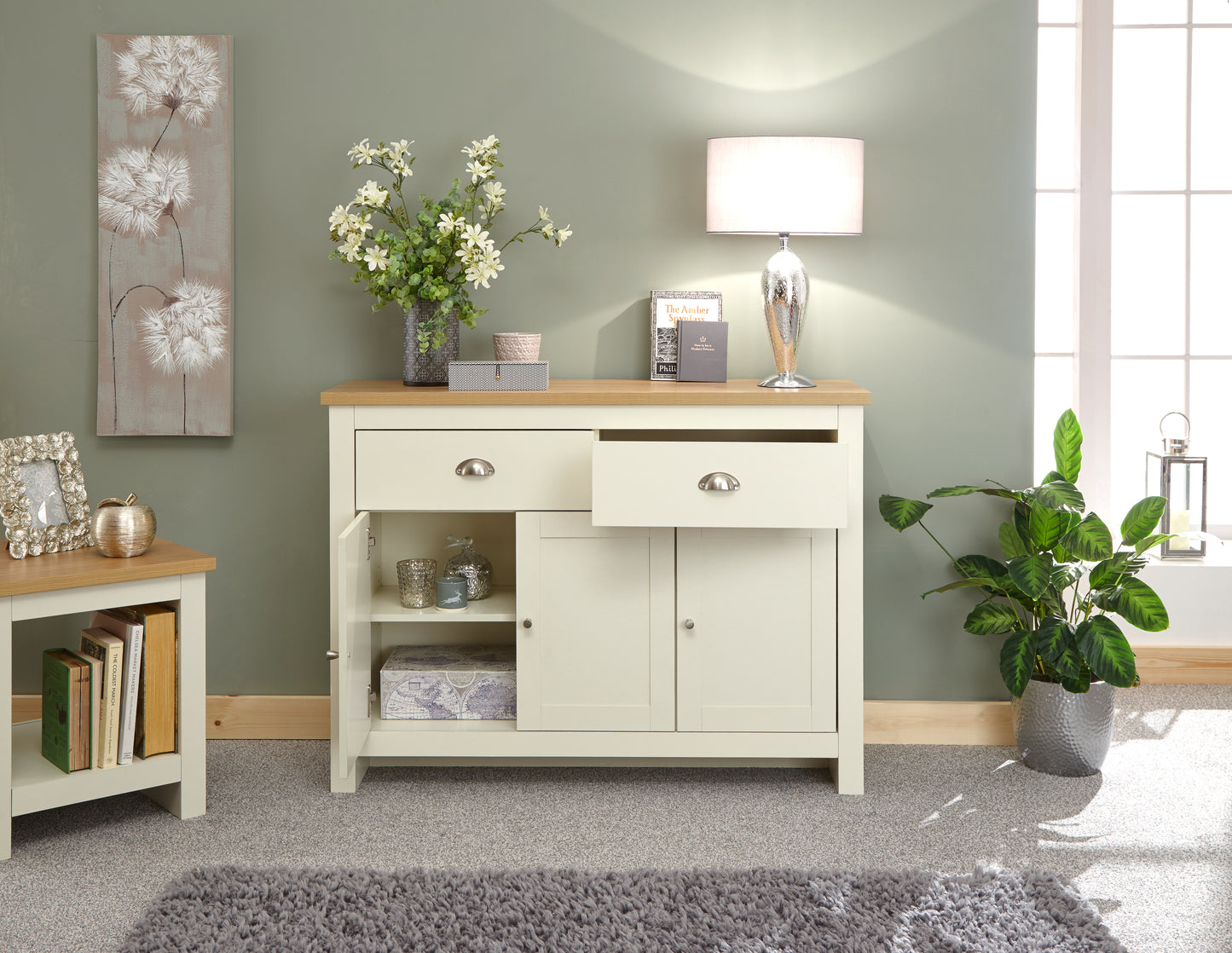 GFW Lancaster Large Sideboard - Cream 2