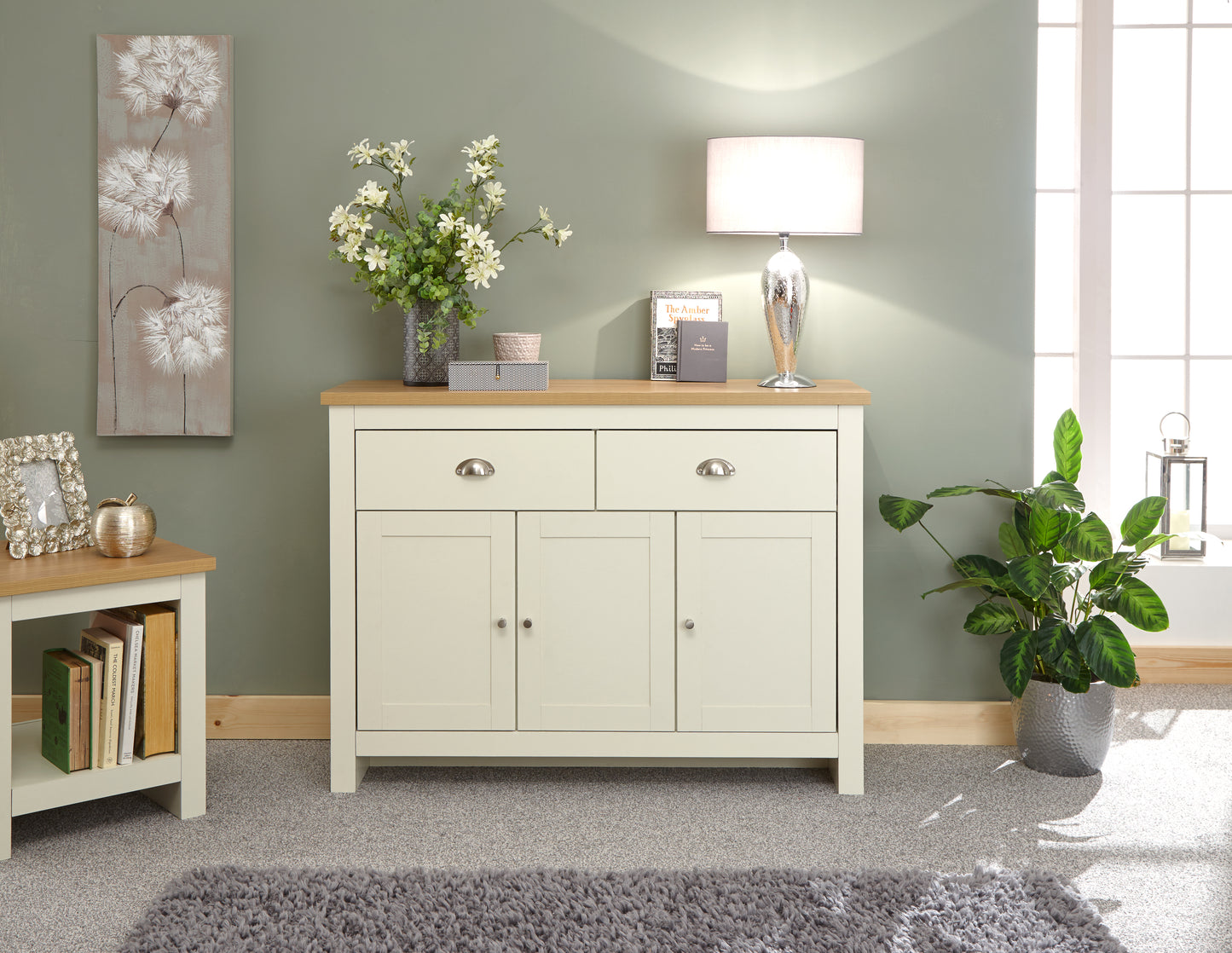 GFW Lancaster Large Sideboard - Cream