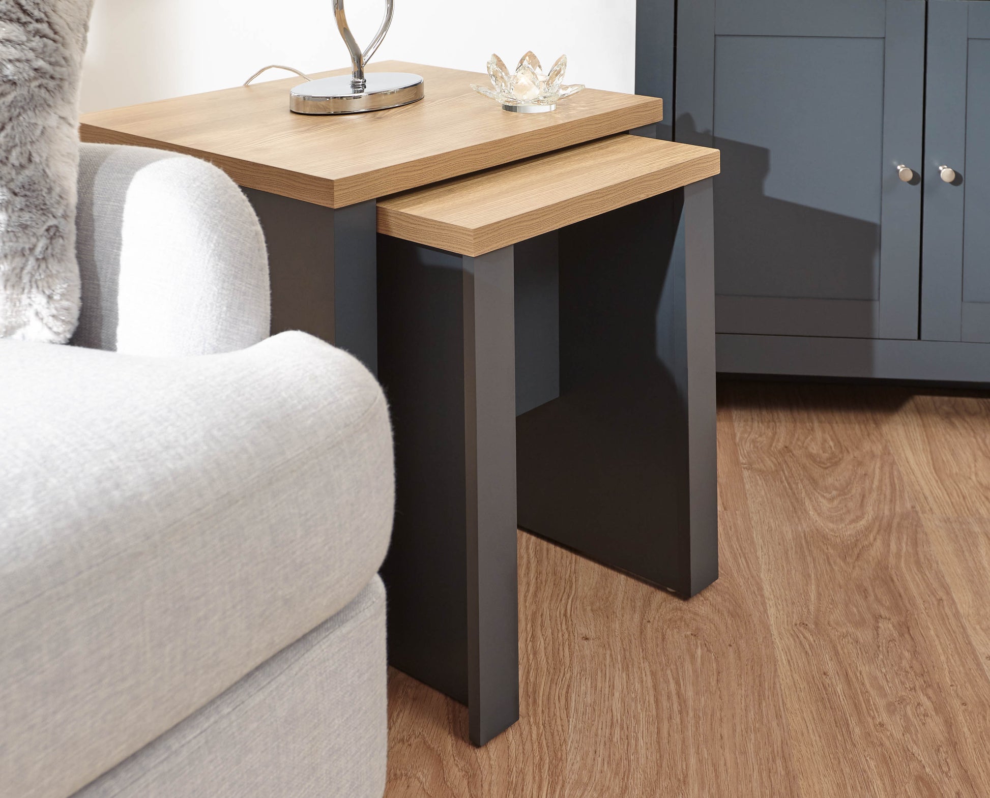 GFW Lancaster Nesting Tables - Slate Blue