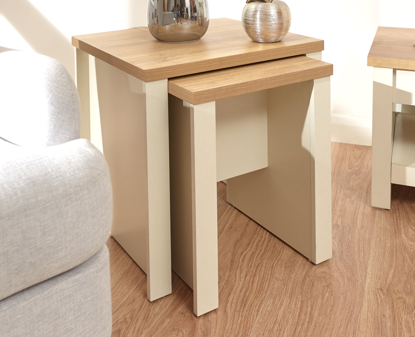 GFW Lancaster Nesting Tables - Cream 4