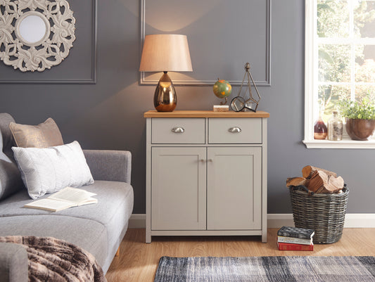 GFW Lancaster Compact Sideboard - Grey