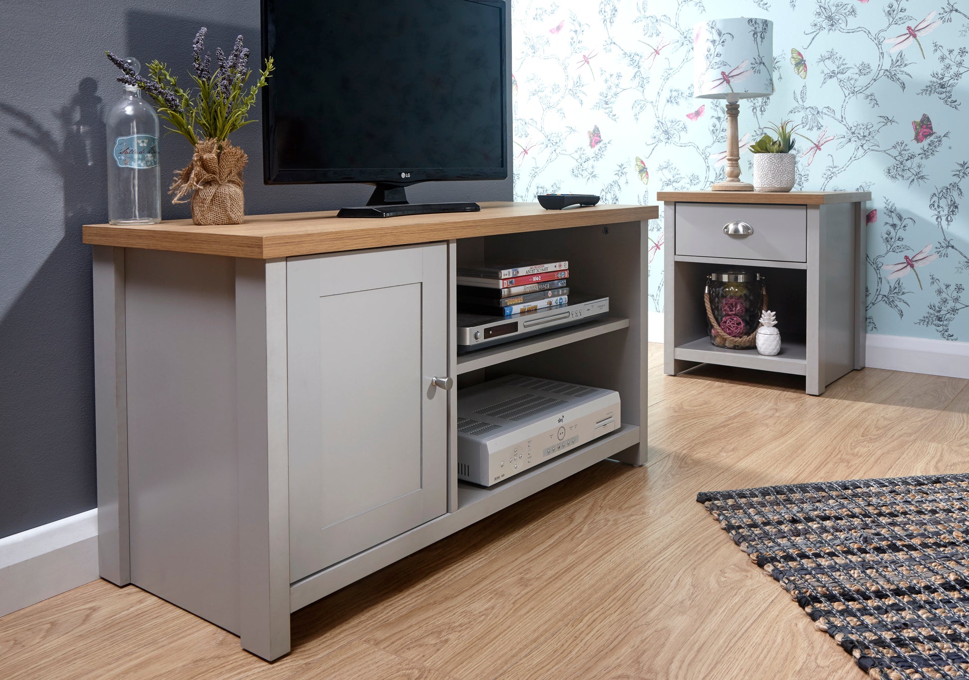 GFW Lancaster Small TV Unit - Grey 3