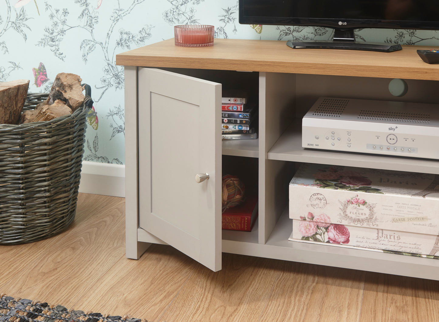 GFW Lancaster Small TV Unit - Grey 4