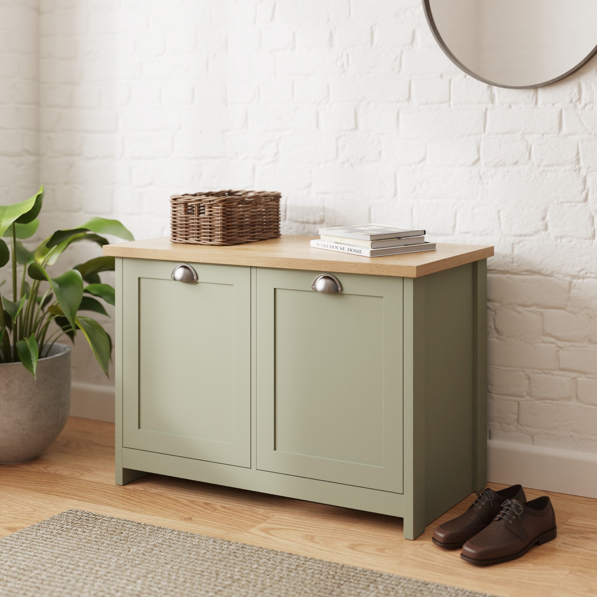 GFW Lancaster Shoe Storage - Sage Green