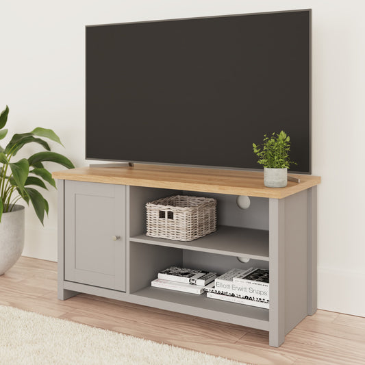 GFW Lancaster Small TV Unit - Grey
