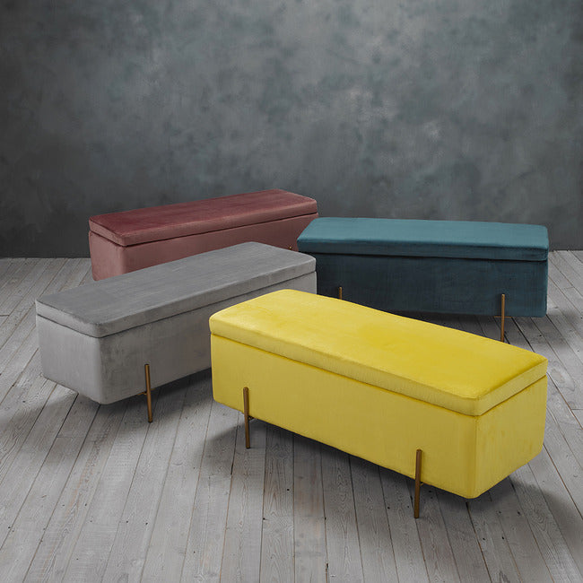 Luminosa Living Lawton Fabric Blanket Box - Mustard 4