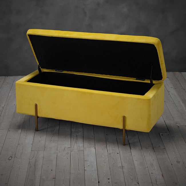 Luminosa Living Lawton Fabric Blanket Box - Mustard 2