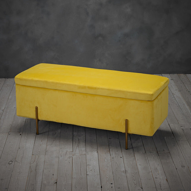 Luminosa Living Lawton Fabric Blanket Box - Mustard