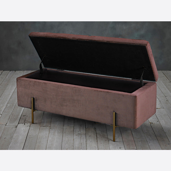 Luminosa Living Lawton Fabric Blanket Box - Pink 2