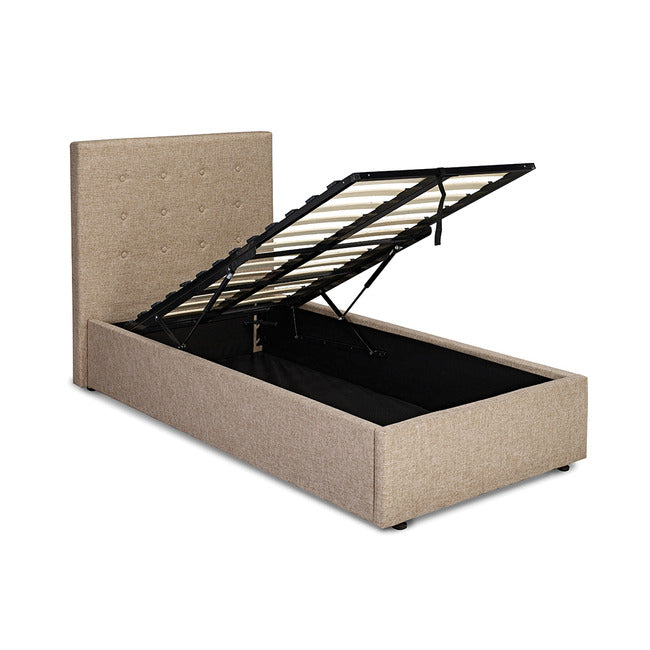 Luminosa Living Liberty Fabric Ottoman Bed - Beige 2