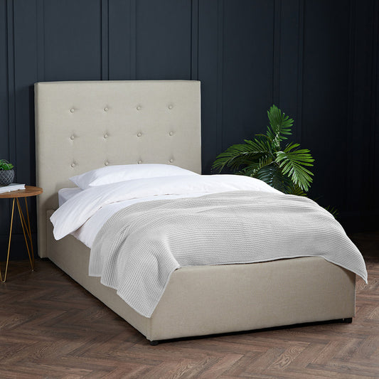 Luminosa Living Liberty Fabric Ottoman Bed - Beige