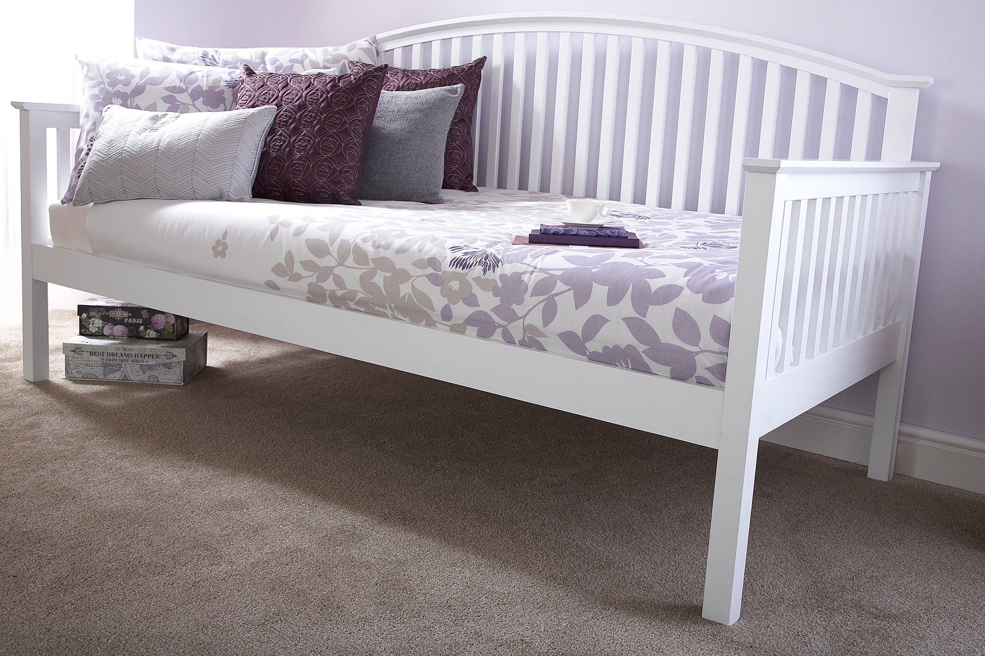 GFW Madrid Wooden Day Bed - White