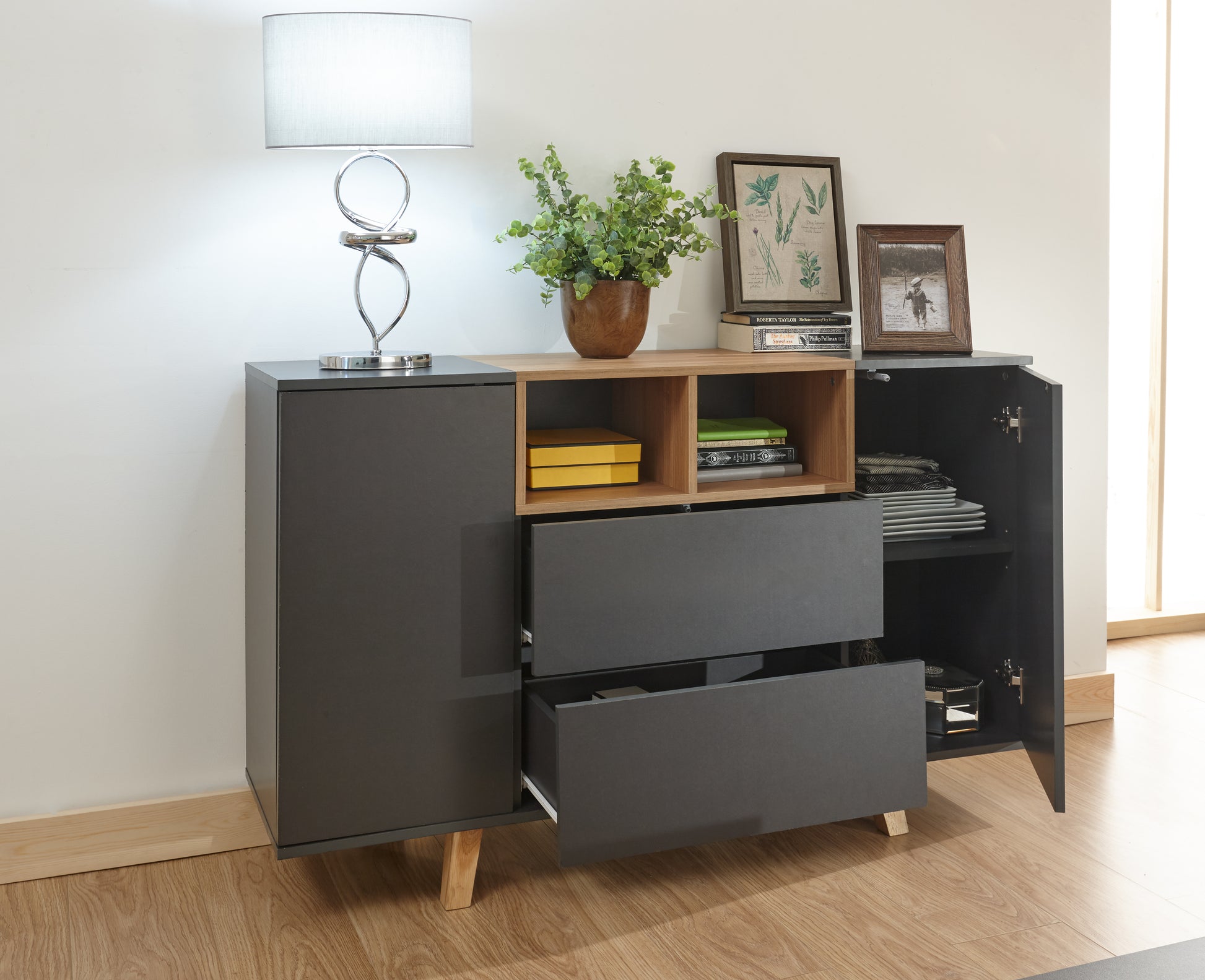 GFW Modena Sideboard Console Grey 2