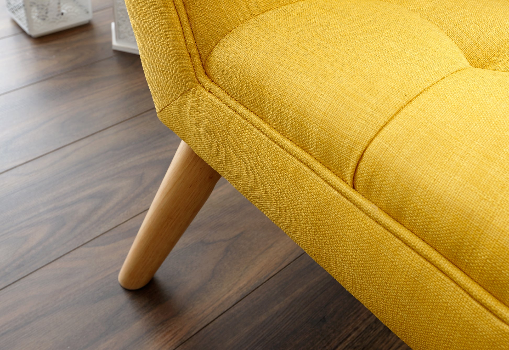 GFW Milan Upholstered Bench - Mustard 4