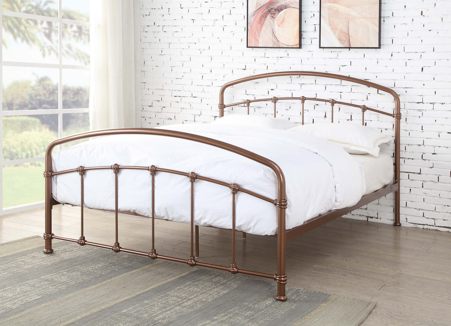 Maitland Metal Bed Frame - Shining Rose