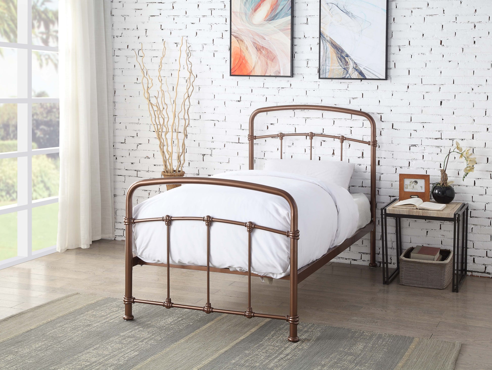 Maitland Metal Bed Frame - Shining Rose single