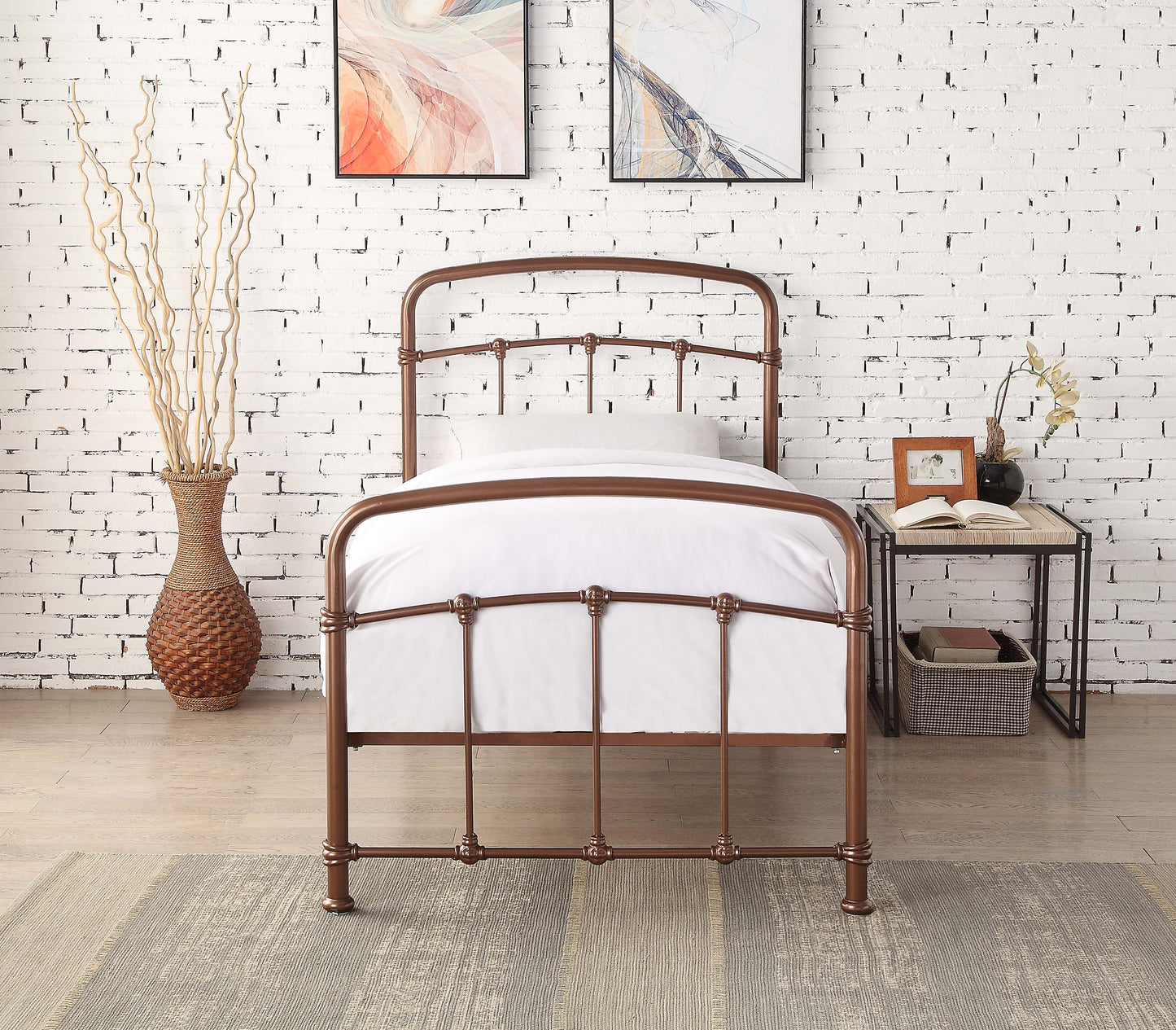 Maitland Metal Bed Frame - Shining Rose single 2