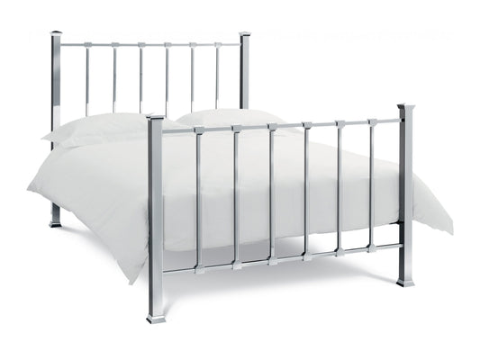 Madison Shiny Nickel Bedstead Double