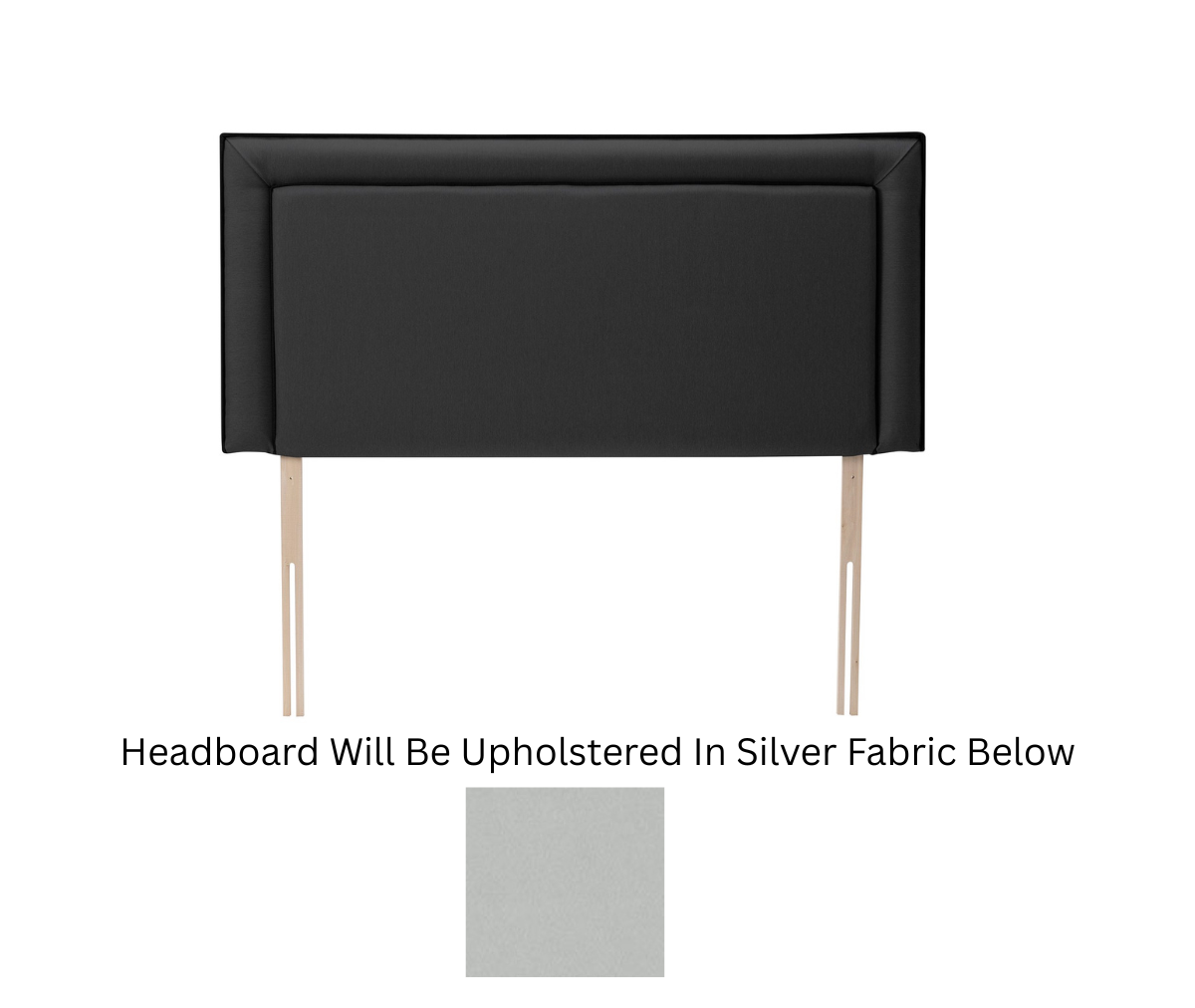 Silentnight Malvern Silver Strutted Headboard - Superking