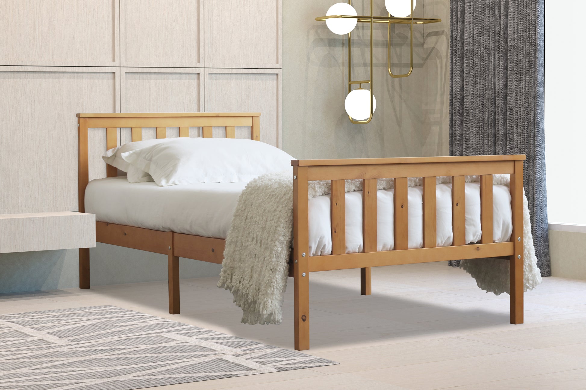 Medina Wooden Bed Frame - Oak