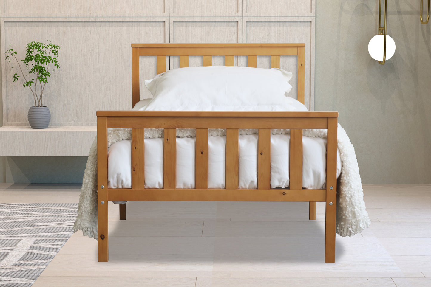 Medina Wooden Bed Frame - Oak 4