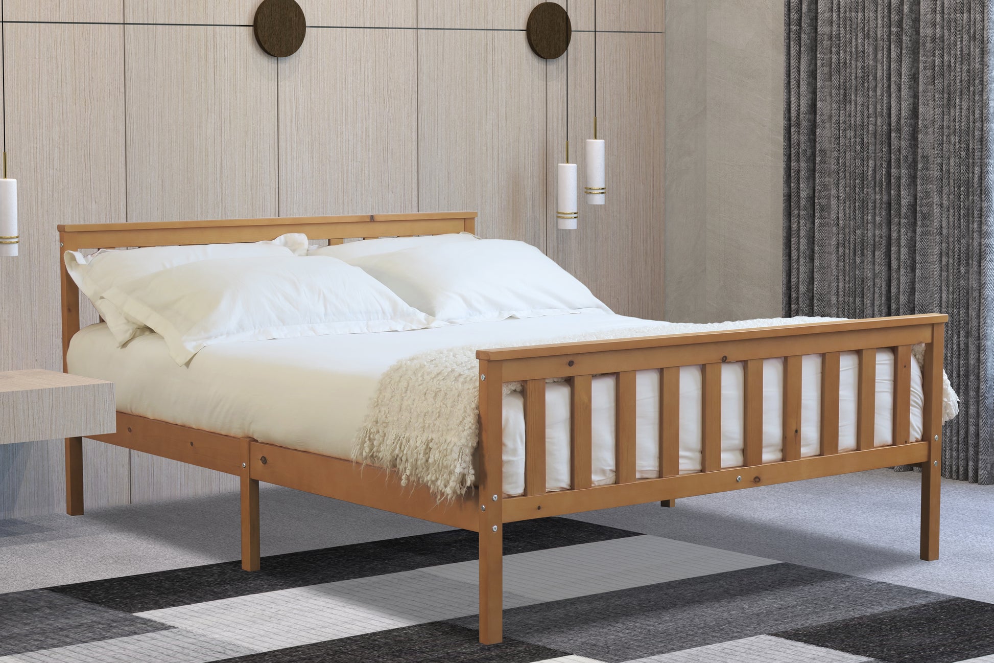 Medina Wooden Bed Frame - Oak 3