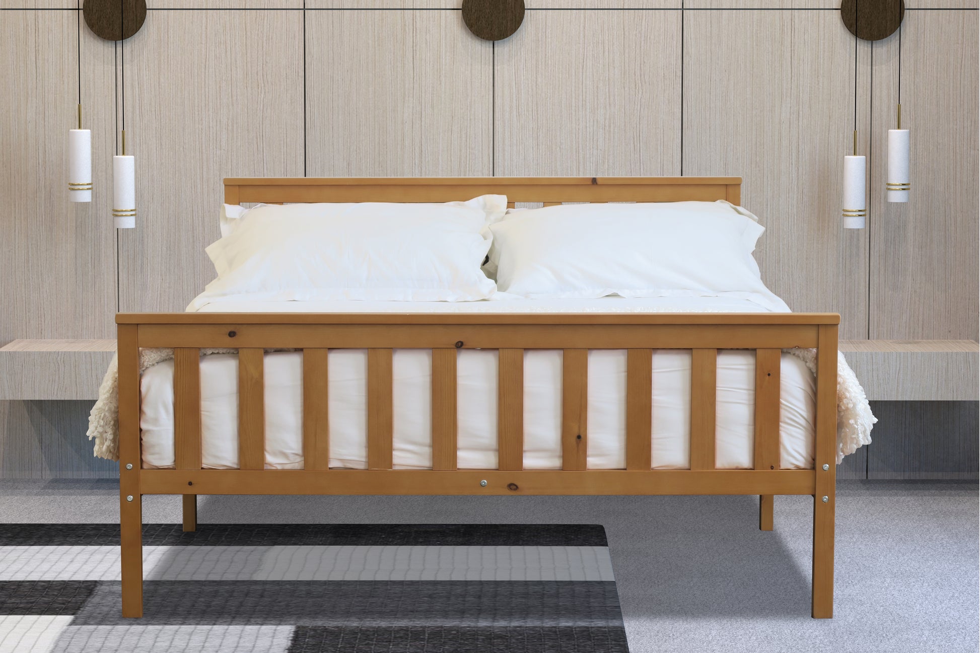 Medina Wooden Bed Frame - Oak 2