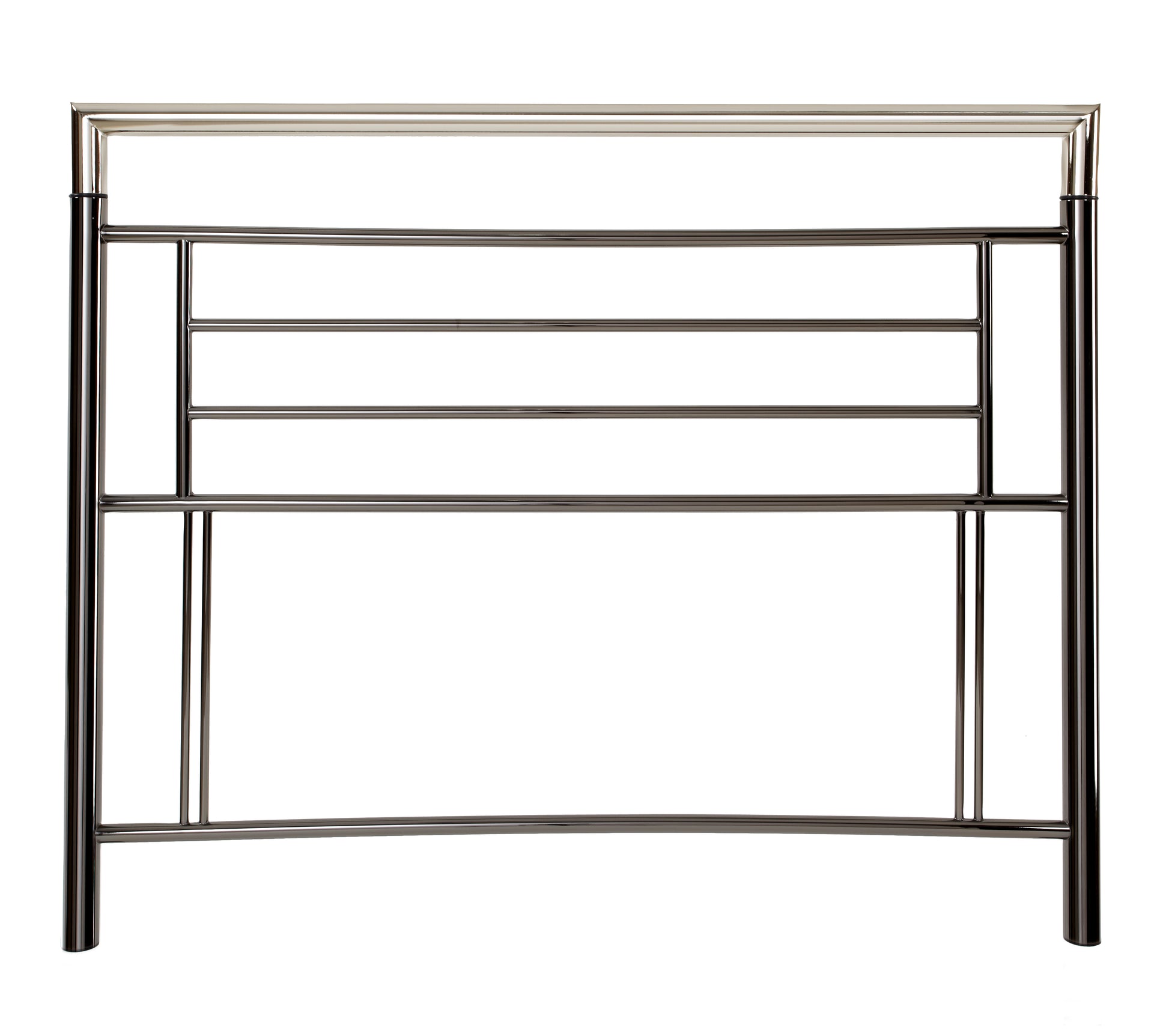 Mercury Black And Shiny Nickel Bed Frame - Double 2