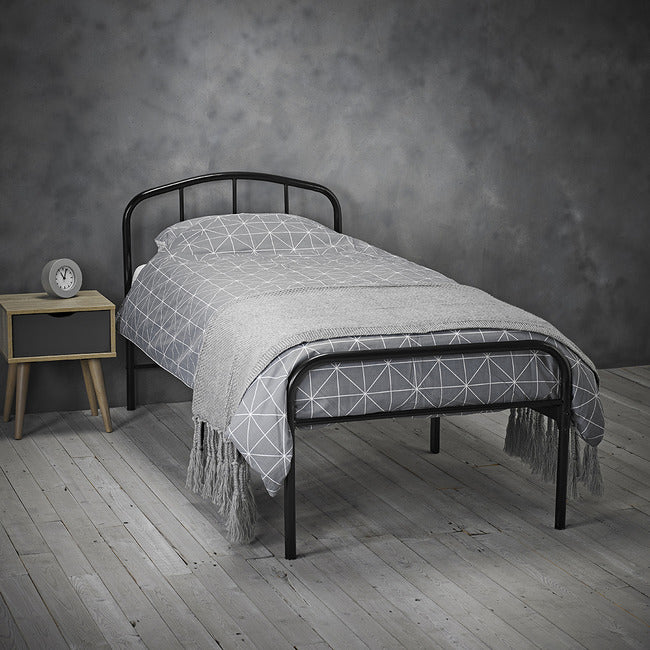 Luminosa Living Monroe Metal Bed Frame - Black single