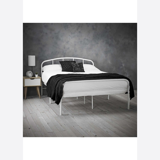 Luminosa Living Monroe Metal Bed Frame - White small double