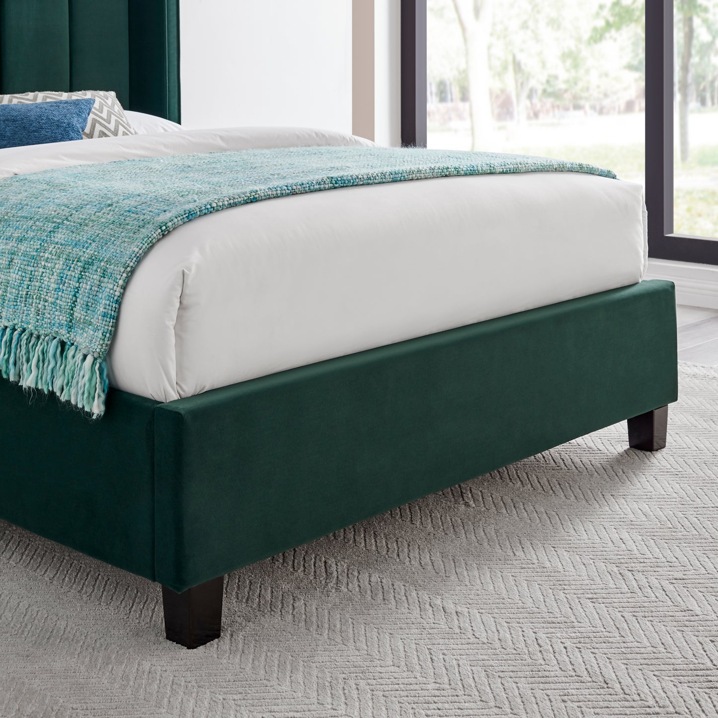 Limelight Polaris Velvet Bed Frame - Emerald 4