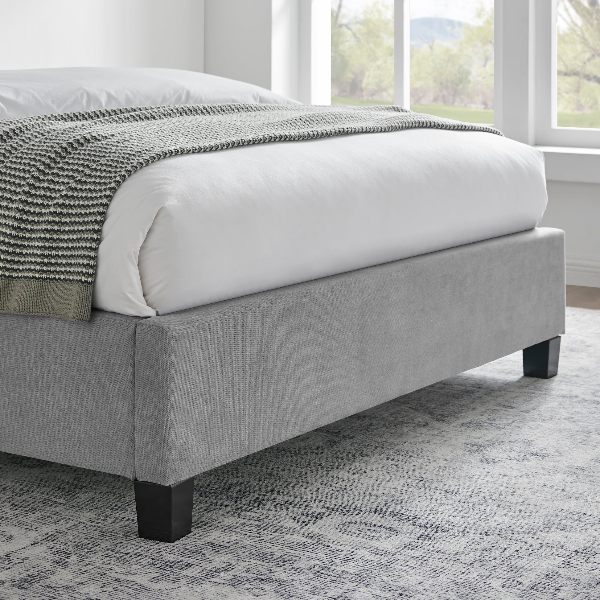 Limelight Rhea Fabric Bed Frame - Light Grey 4