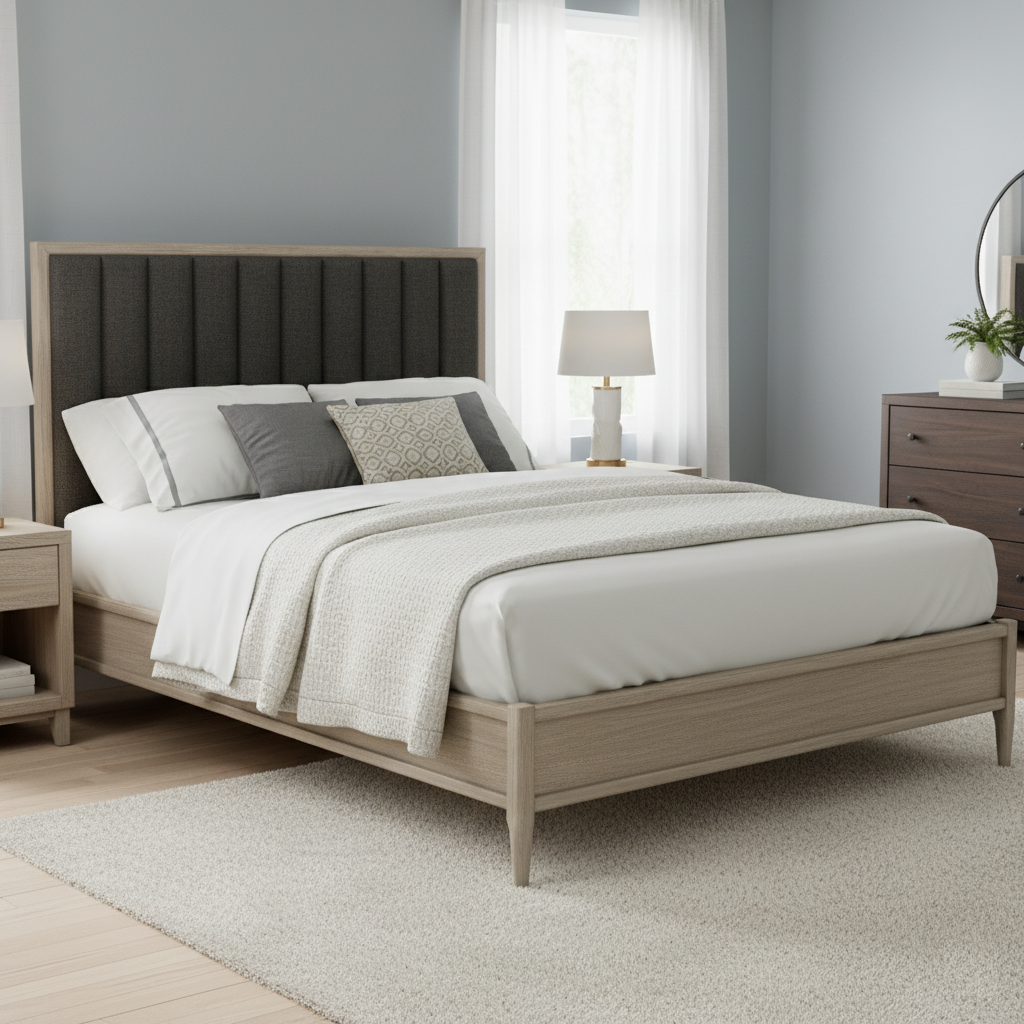 Monte Carlo Grey Wooden Bed Frame
