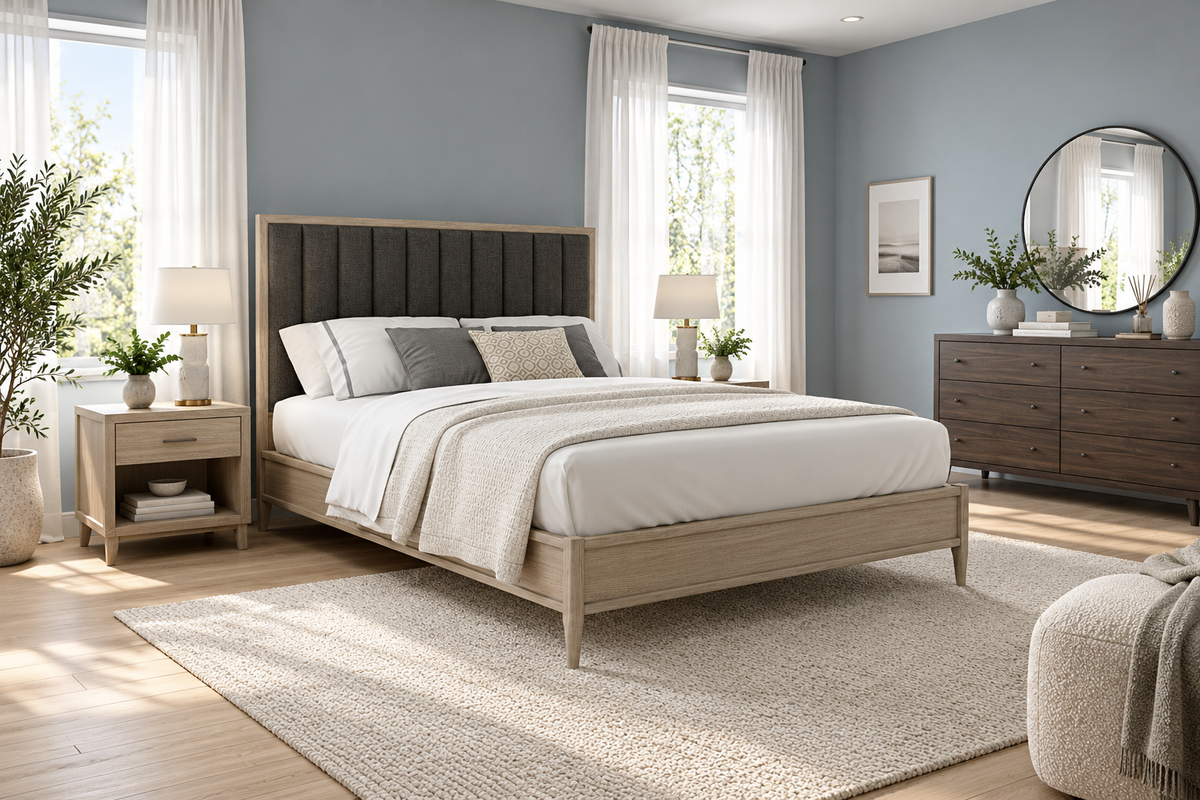 Monte Carlo Grey Wooden Bed Frame