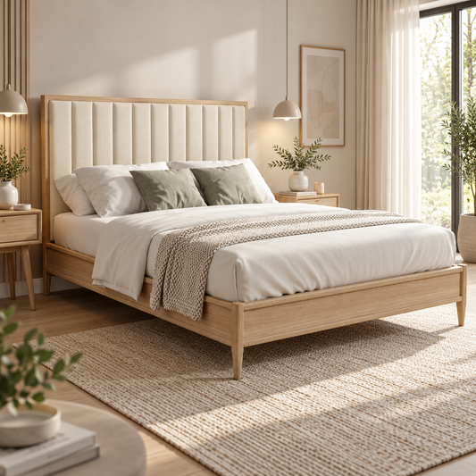 Monte Carlo Natural Wooden Bed Frame