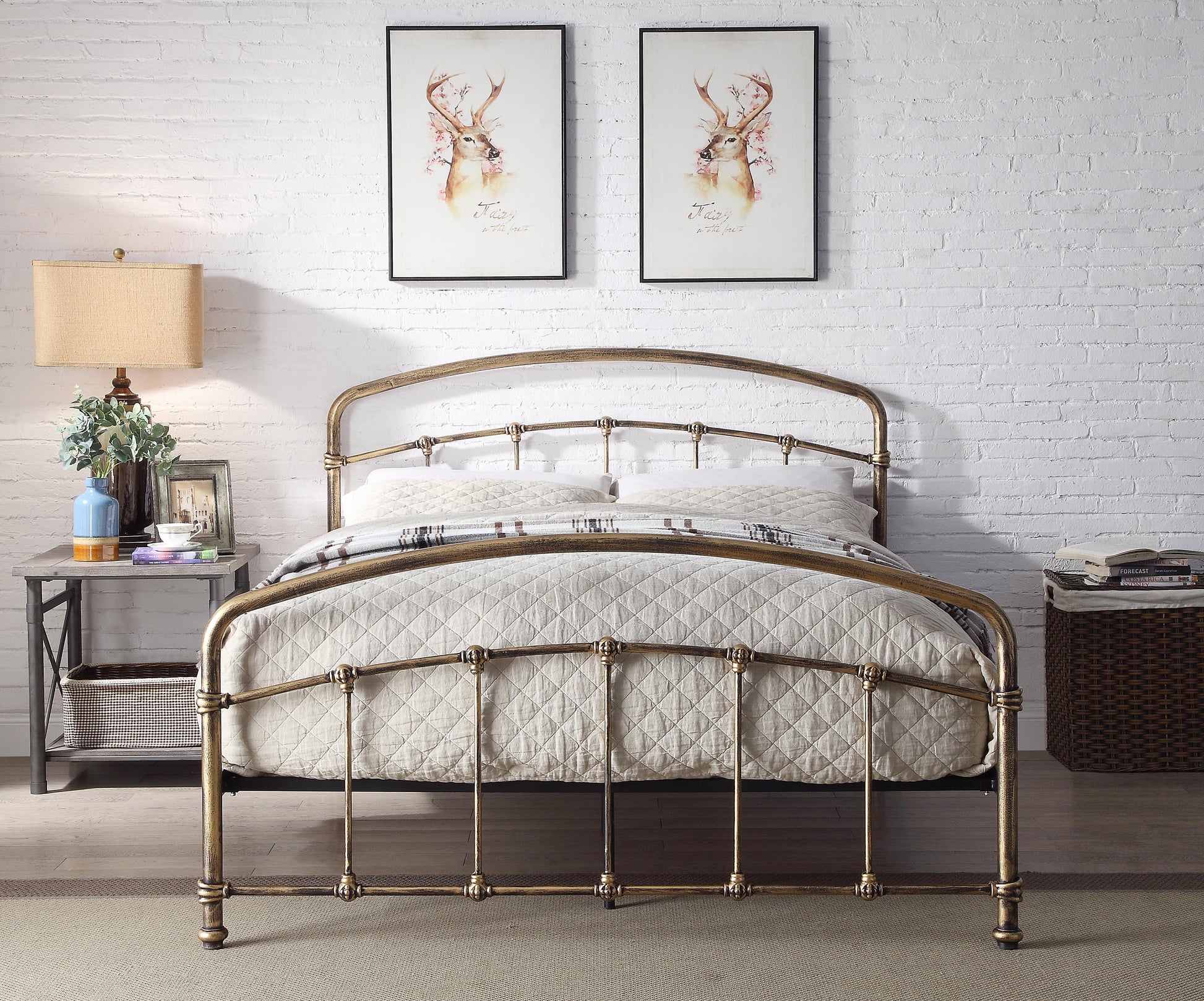 Maitland Metal Bed Frame - Antique Bronze 2