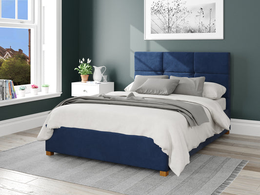 Francisco Fabric End Opening Ottoman Bed - Plush Velvet Navy