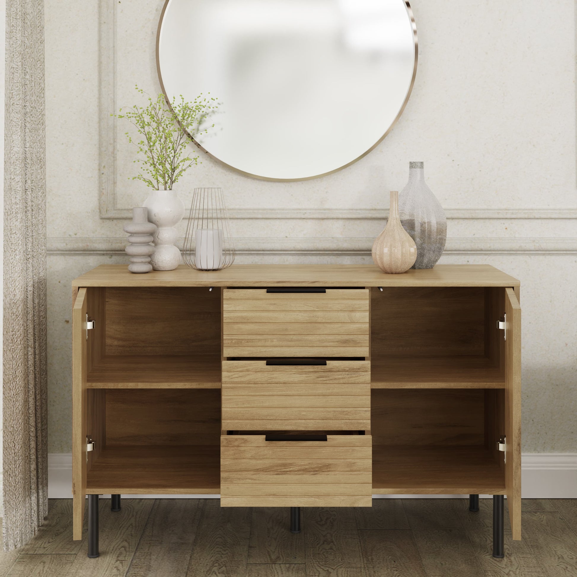 GFW Nervata Sideboard - Oak 2