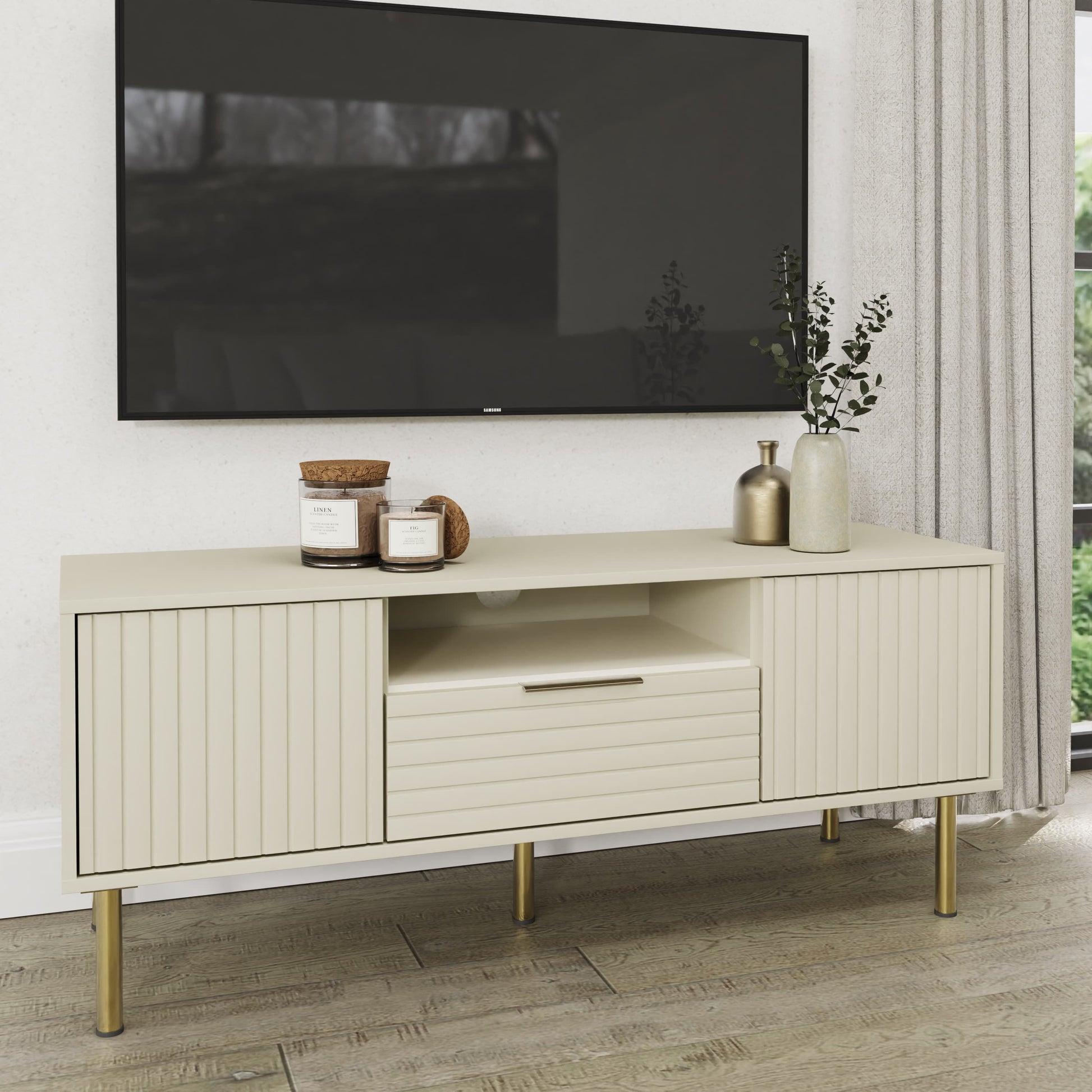GFW Nervata TV Unit - Ivory