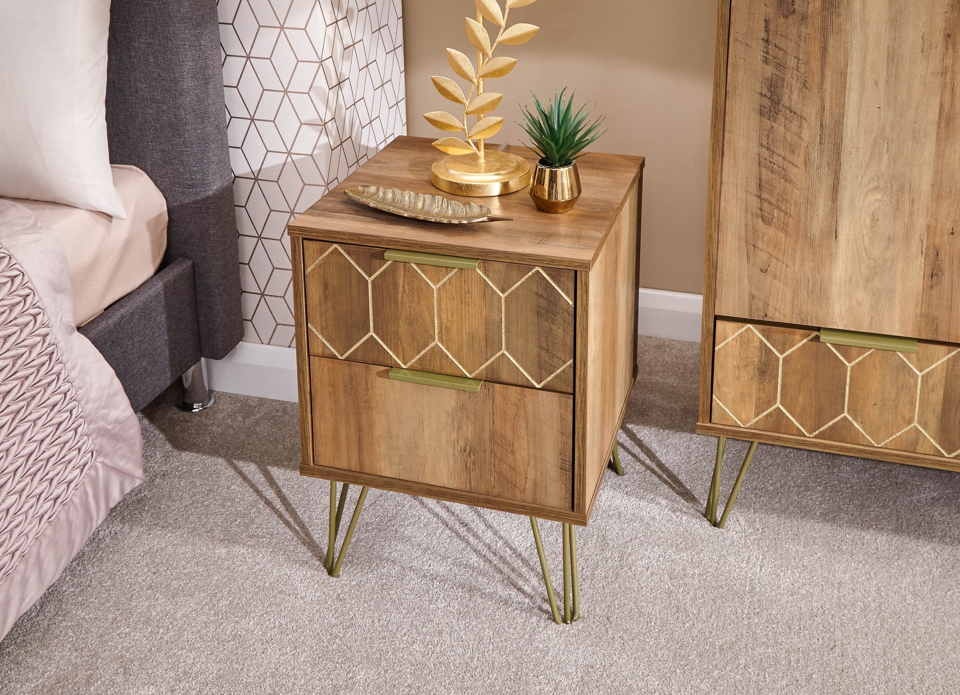 GFW Orleans 2 Drawer Bedside