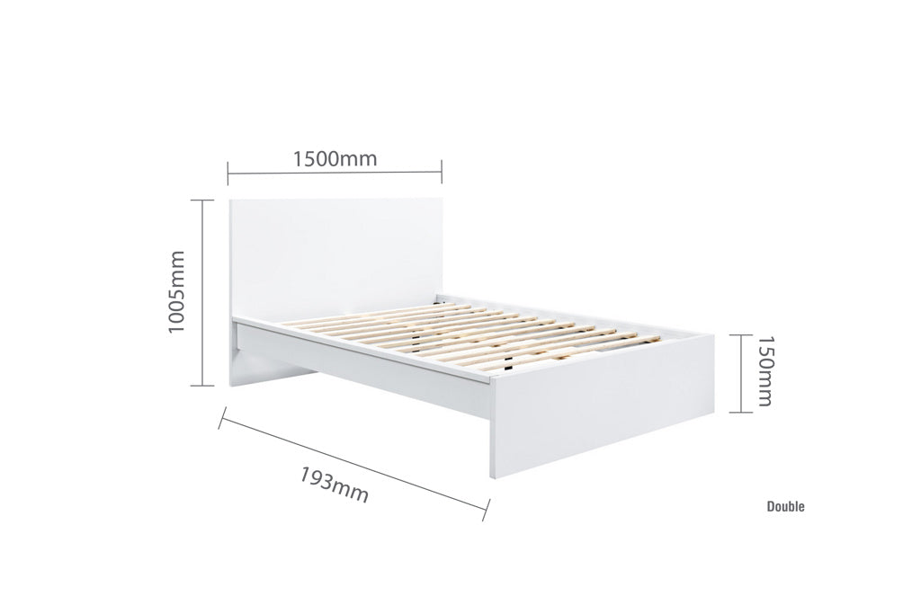 Birlea Oslo Wooden Bed Frame - White 3