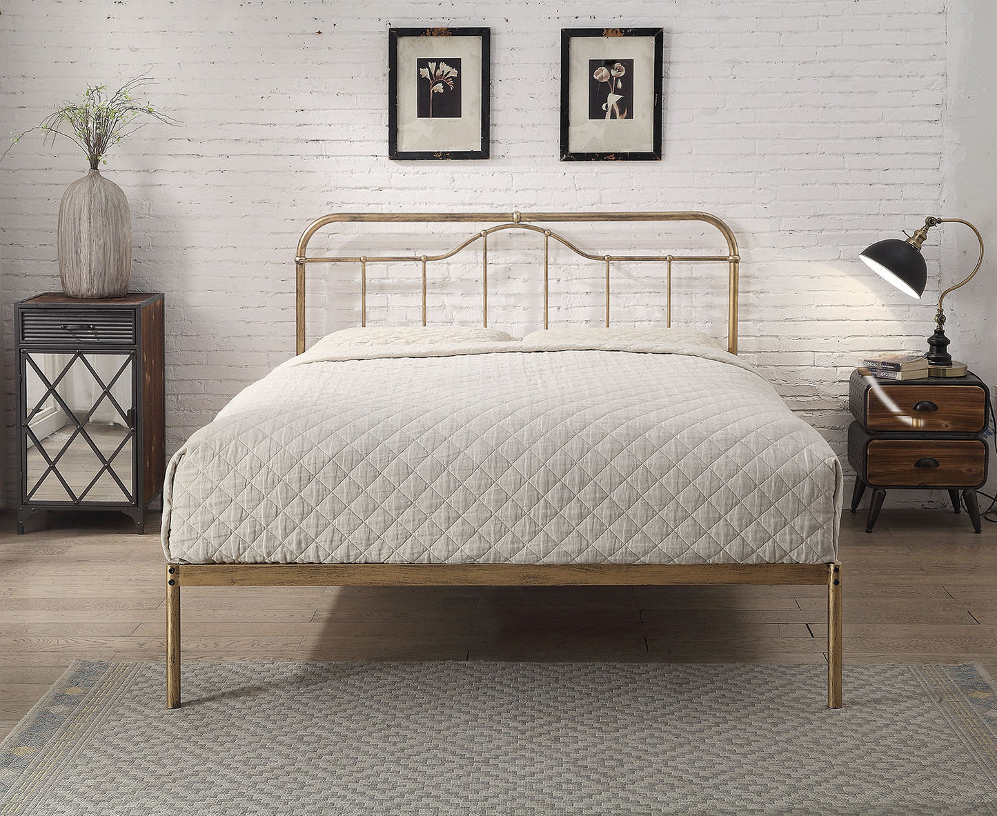 Queenstown Metal Bed Frame - Antique Bronze 2