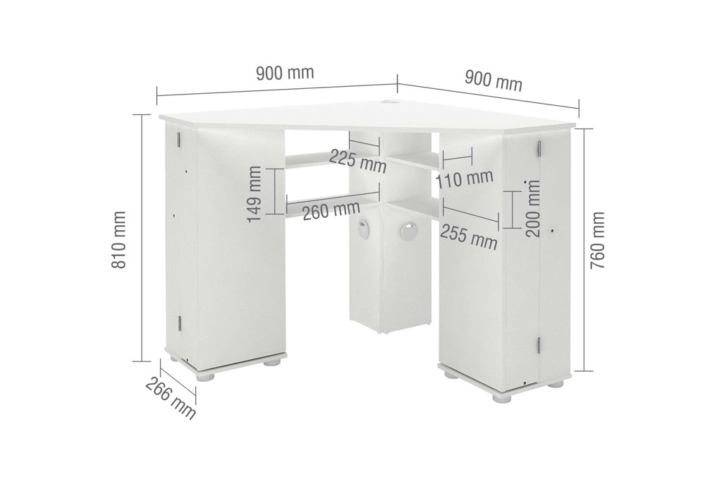 Birlea Olivia Corner Dressing Table Dimensions